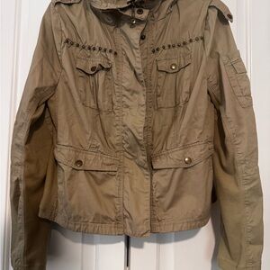 Chelsea & Violet Y2K Utility Jacket in Tan